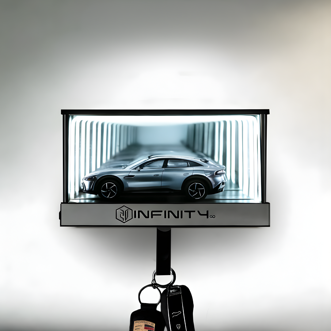Infinity Garage Key Holder with Mirror Display Case for 1:64 Cars