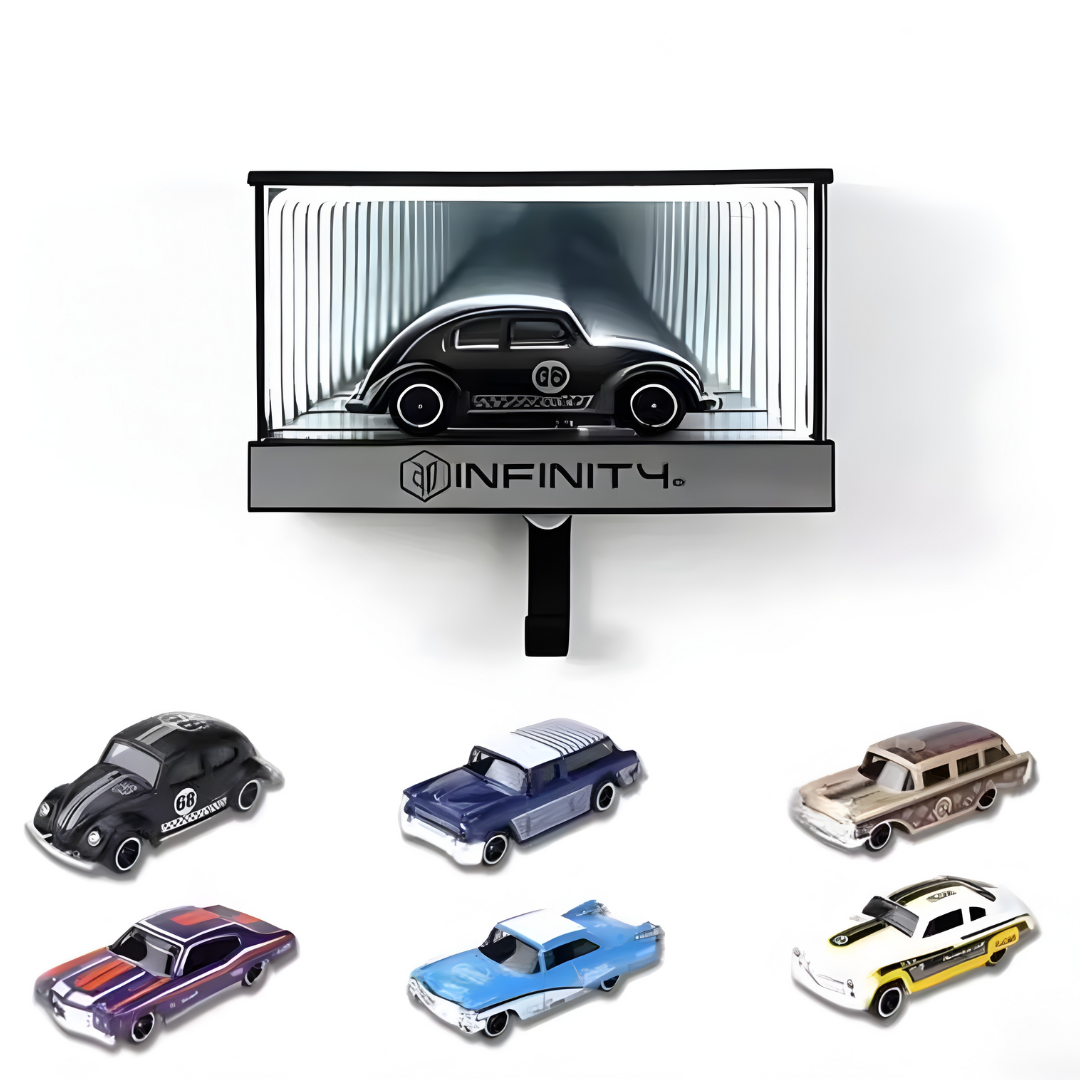Infinity Garage Key Holder with Mirror Display Case for 1:64 Cars